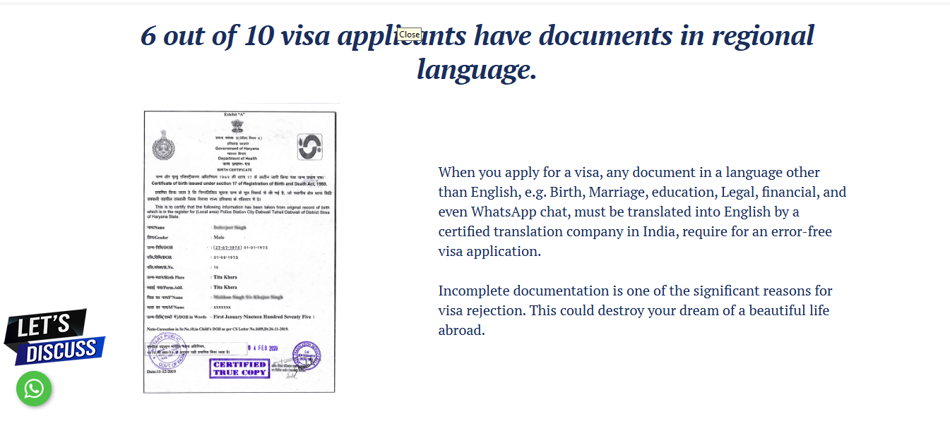 Certified Translation